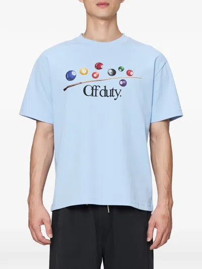 Off Duty Billiards Graphic-print T-shirt In Blue