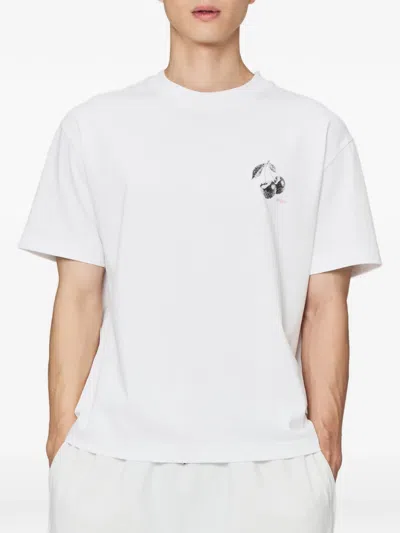 Off Duty Cherry Moon Graphic-print T-shirt In White