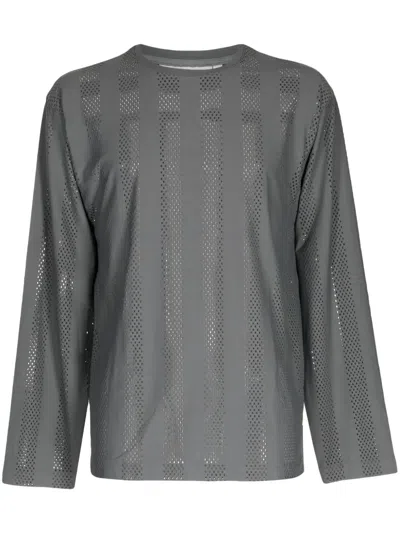 Off Duty Fike Mesh-detail T-shirt In Grey