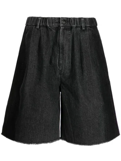 Off Duty Kaze Elasticated-waistband Denim Shorts In Grey