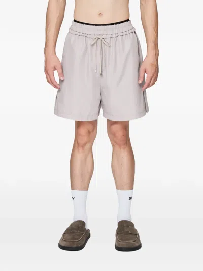 Off Duty Molt Logo-jacquard Shorts In Gray