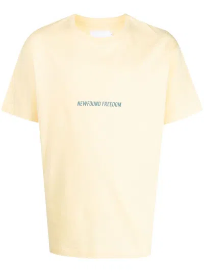 Off Duty Newfound Freedom Cotton T-shirt In Yellow