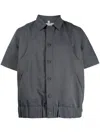Off Duty Panelled Short-sleeve Shirt In Grey