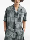 Off Duty Patchwork Pocket Shirt In Gray