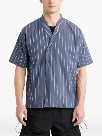 Off Duty Pinstripe Button Shirt In Blue
