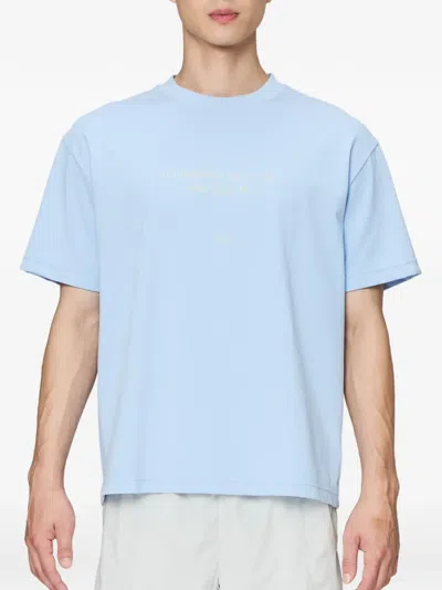 Off Duty Slogan-print T-shirt In Blue