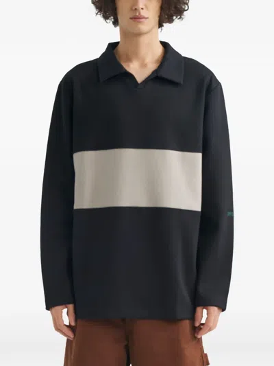 Off Duty Tape Pullover T-shirt In Black