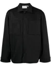 Off Duty Tiller Mesh-design Shirt In Black