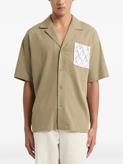Off Duty Tone Pocket Shirt In Brown