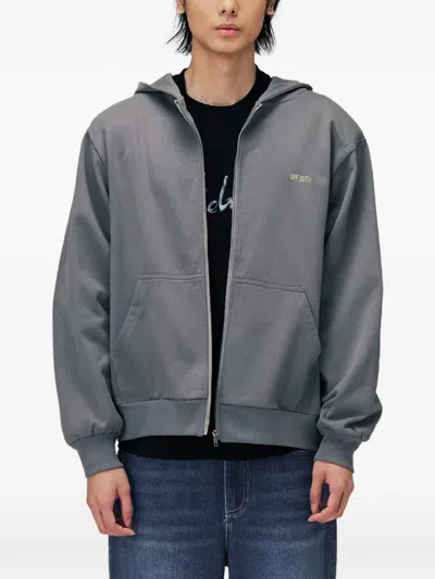 Off Duty Zip Hoodie In Gray