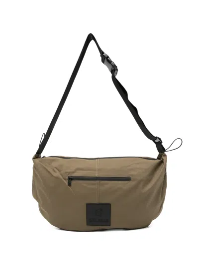 Off Grid Logo-patch Messenger Bag In Green