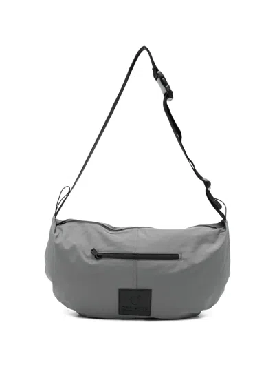 Off Grid Zipped Messenger Bag In Gray
