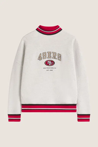 Off Season Fleece Mockneck Crew Pullover In Multi