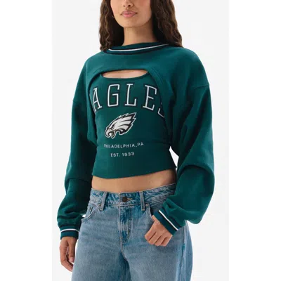 Off Season Fleece Shrug Cami In Green