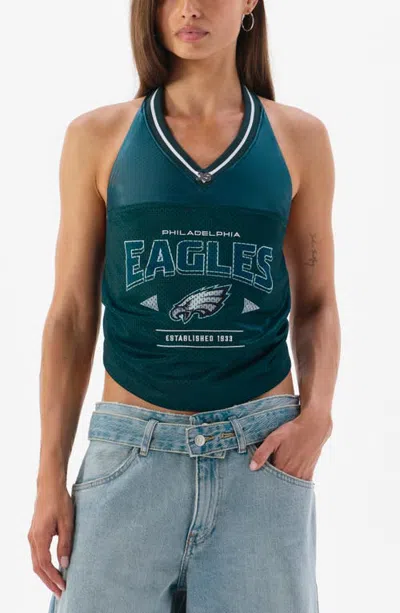 Off Season Jersey Halter Top In Green