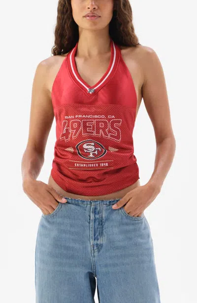 Off Season Jersey Halter Top In Red