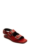 Off The Hook London Baker Buckle Sandal In Red