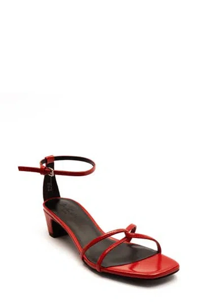 Off The Hook London Holborn Block Heel Sandal In Red