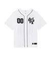 Off-white Baseball Short-sleeved Shirt In White & Black