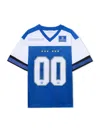Off-white 00 Royal Mesh Football Ss Tee In Blue