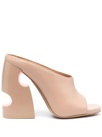 Off-white 110mm Pop Meteor Sandals In Nude