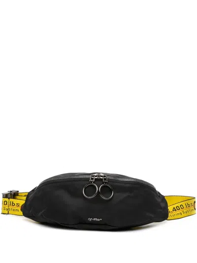 Pre-owned Off-white 2013-2025 Nylon Basic Belt Bag In Black