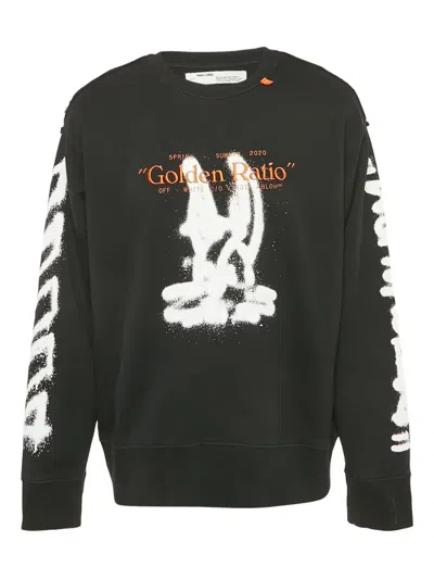 Pre-owned Off-white 2020 Cartoon-print Sweatshirt In Black