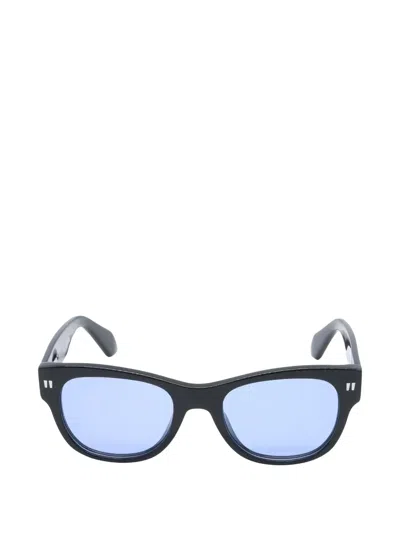 Pre-owned Off-white 2020s Round-frame Sunglasses In Black