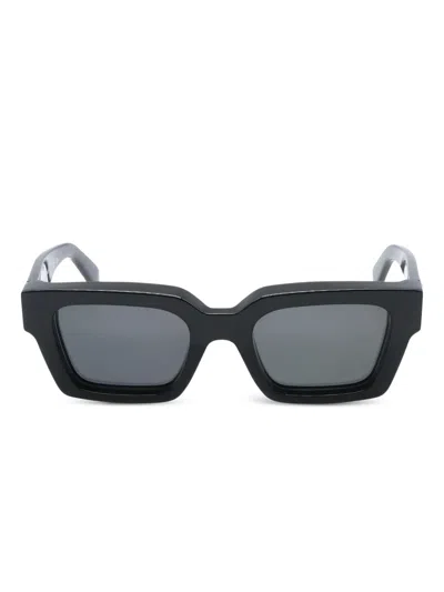 Pre-owned Off-white 2020s Square-frame Sunglasses In Black