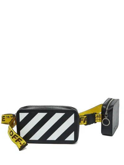 Pre-owned Off-white 2024 Striped Leather Belt Bag