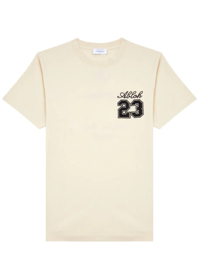 OFF-WHITE OFF-WHITE 23 LOGO-EMBROIDERED COTTON T-SHIRT