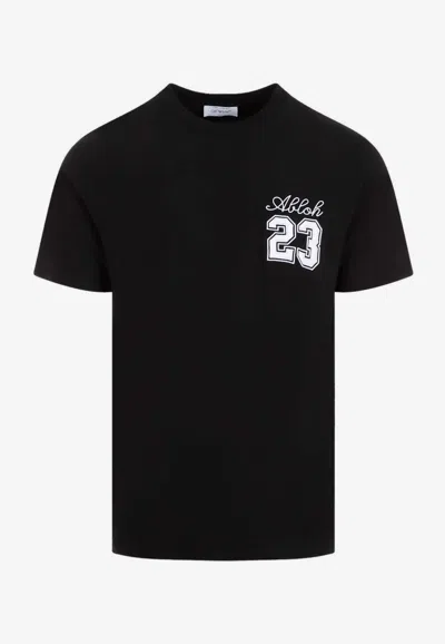 OFF-WHITE 23 LOGO-EMBROIDERED T-SHIRT
