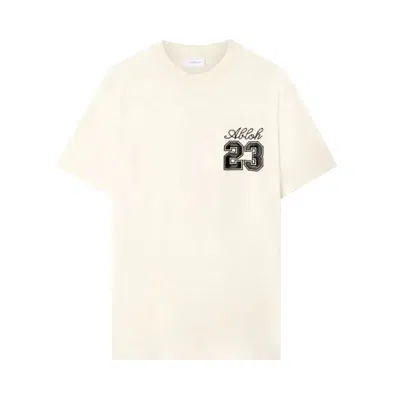 Pre-owned Off-white 23 Logo Slim Short-sleeve Tee 'angora/black'