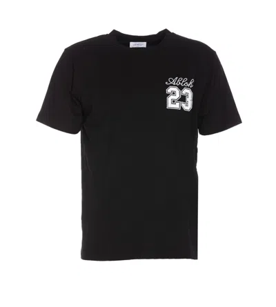 Off-white 23 Logo Slim T-shirt In Black White