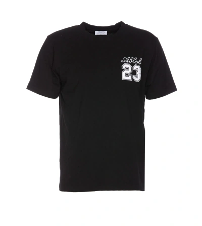 Off-white 23 Logo Slim T-shirt In Black/white
