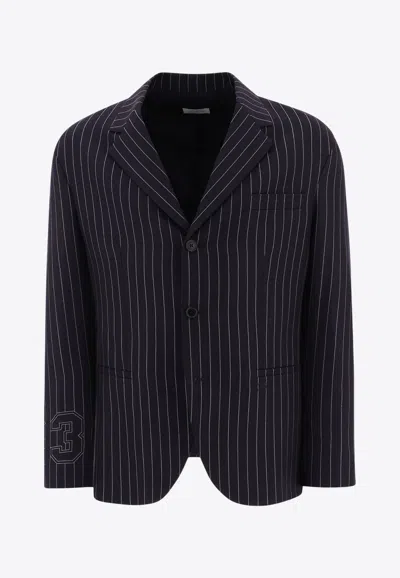OFF-WHITE 23 PINSTRIPED BLAZER