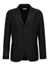 Off-white Off White Pinstriped Blazer In Azul