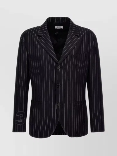 Off-white '23 Pinstripes' Blazer Featuring Chest Pocket In Black