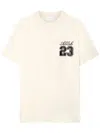 Off-white Off White Crew Neck T Shirt With 23 Logo In Neutrals