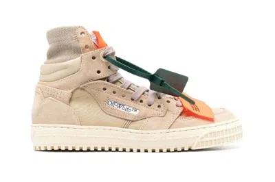 Pre-owned Off-white 3.0 Off Court High-top Sneakers Beige Nude Suede (women's) In Beige/nude