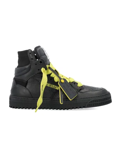 Off-white 3.0 Off Court High Top Sneakers In Black Yellow