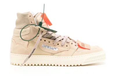 Pre-owned Off-white 3.0 Off Court High-top Sneakers Sand Suede In Sand/sand