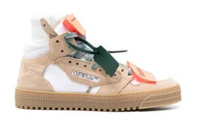 Pre-owned Off-white 3.0 Off Court High-top Sneakers White Sand Suede In White/sand