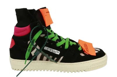 Pre-owned Off-white 3.0 Off Court High-top Sneakers Zebra Black In Black/white/multicolor