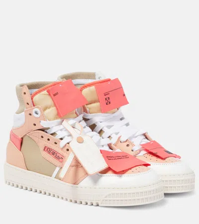 Off-white 3.0 Off Court Leather Sneakers In Pink