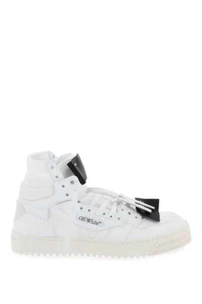 Off-white 3.0 Off Court Leather Sneakers In White Black