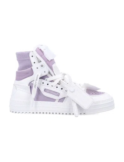 Off-white 3.0 Off Court Glitter Sneakers In White Lavander