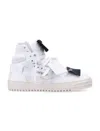 Off-white Lace-up High-top Casual Shoes In White Black