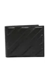 Off-white 3d Diag Bifold Leather Wallet In Black