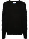 Off-white Off White Sweater With Embossed Diagonal Motif In Black